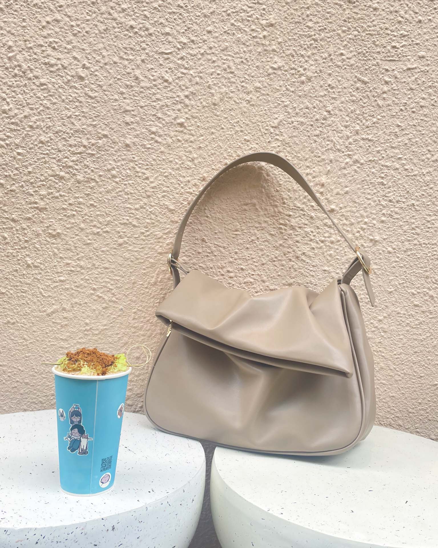 Sammy A4 長短帶兩用袋 電腦袋, 斜揹, 側揹, 上肩袋 灰泥色