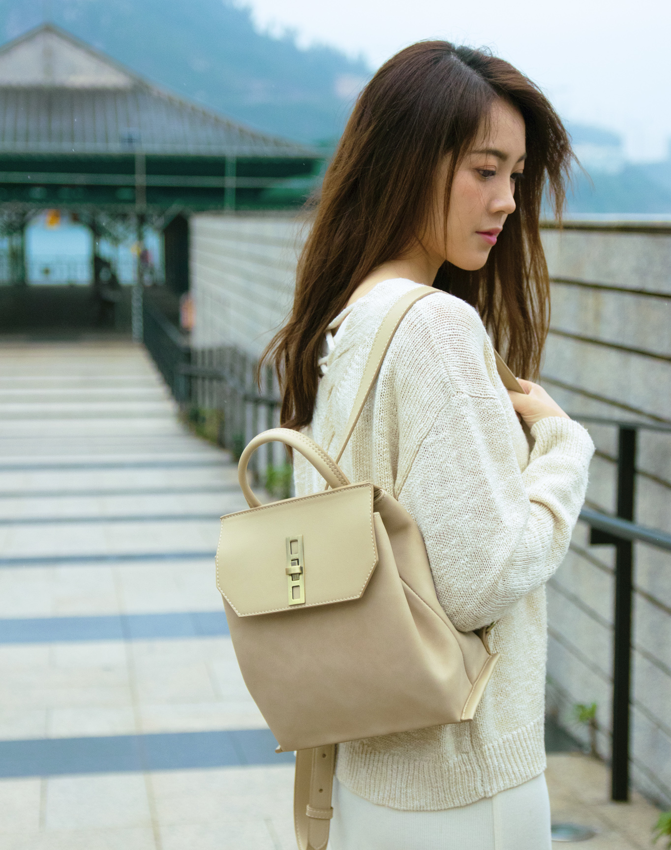Sanna 迷你背囊 珍珠奶茶