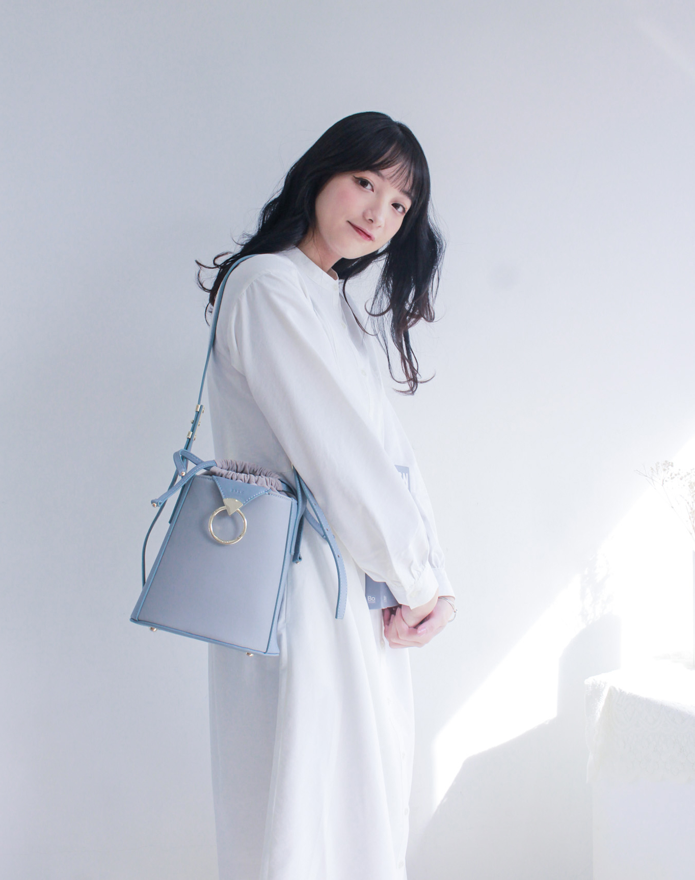 Rachel 水筒袋 灰藍色